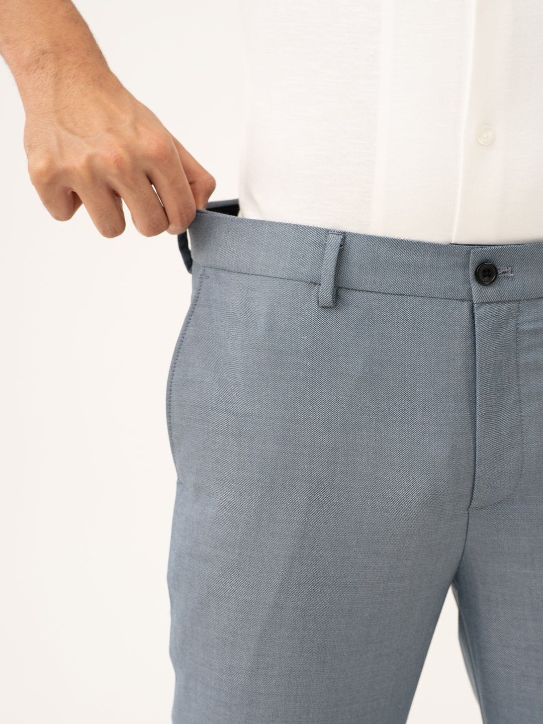 Vail Blue Twill Stretch Formal Pants