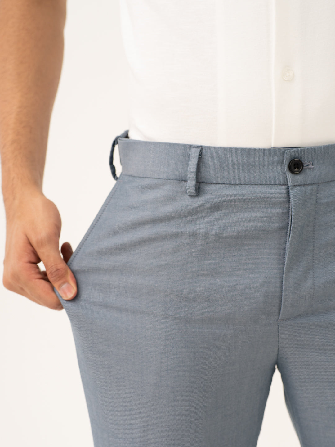 Vail Blue Twill Stretch Formal Pants