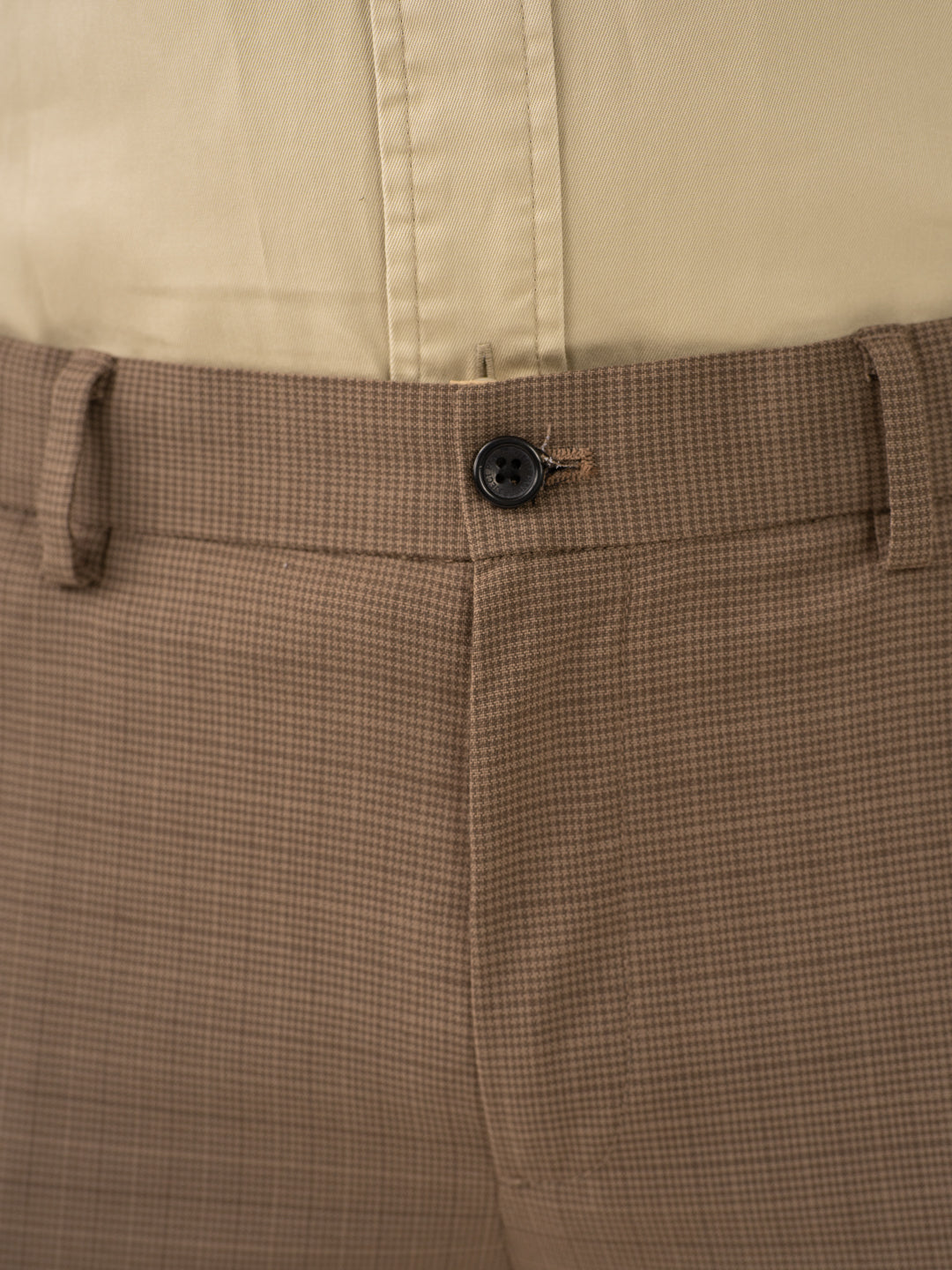 Tavian Khaki Houndstooth Stretch Formal Pants