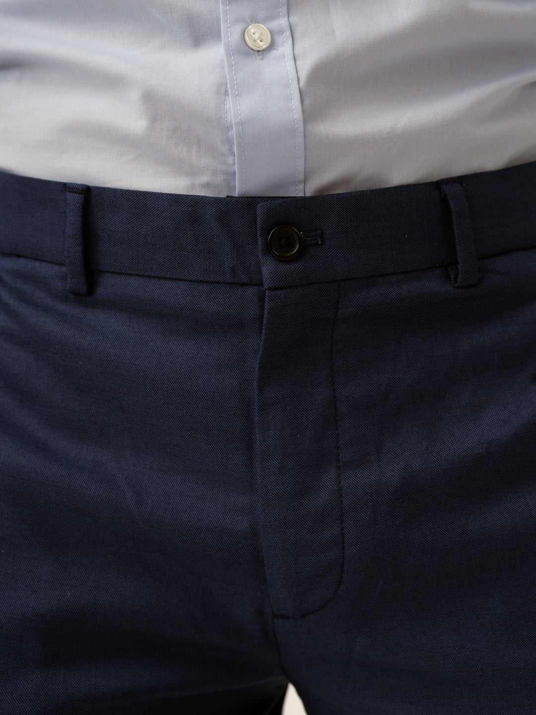 Billy Blue Textured Formal Pants