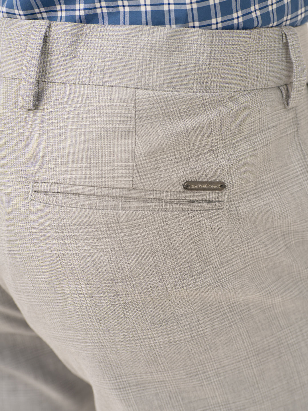 Moonlit Grey Checks Stretch Formal Pants