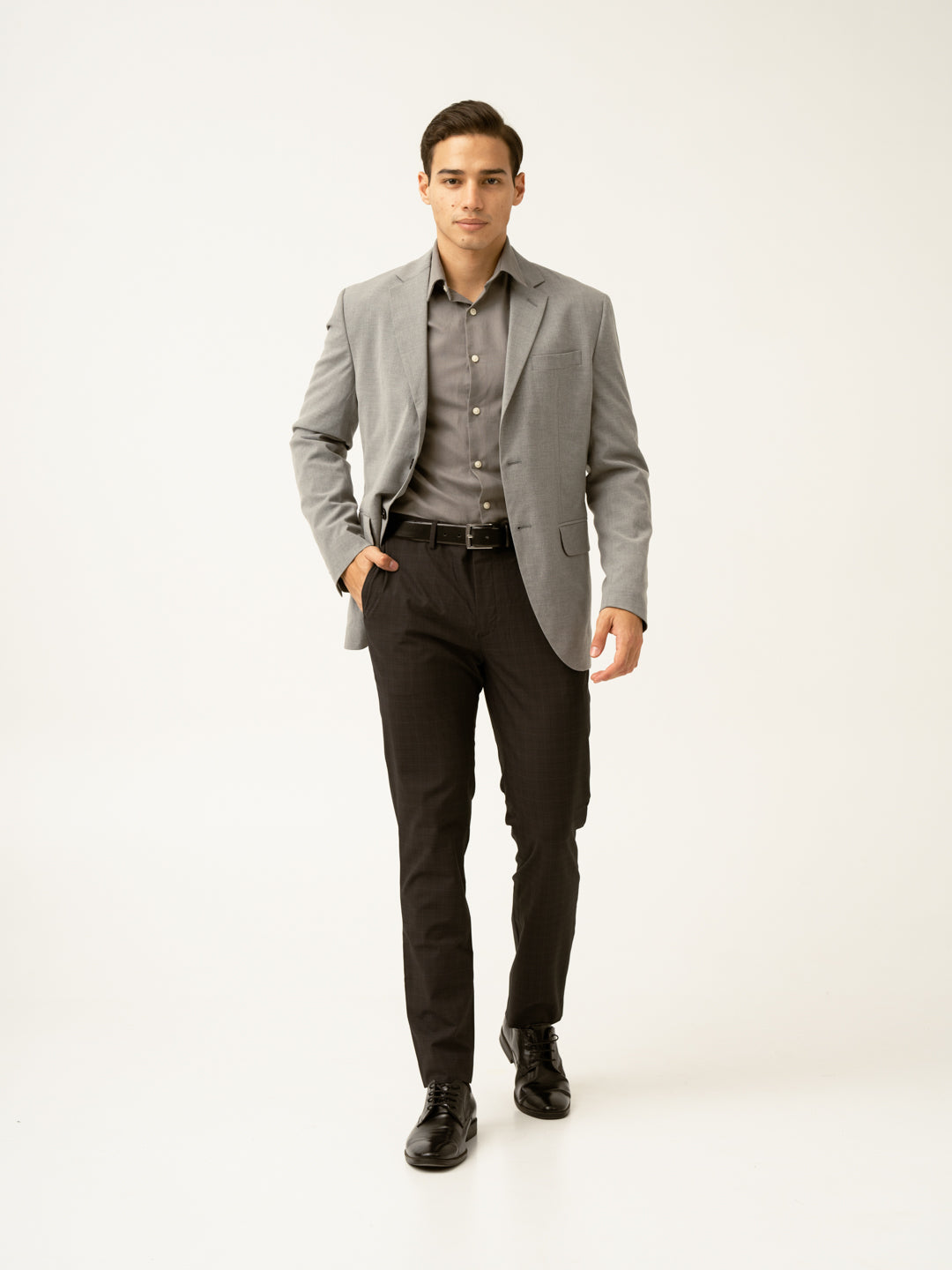 Submarine Black Checks Formal Pants