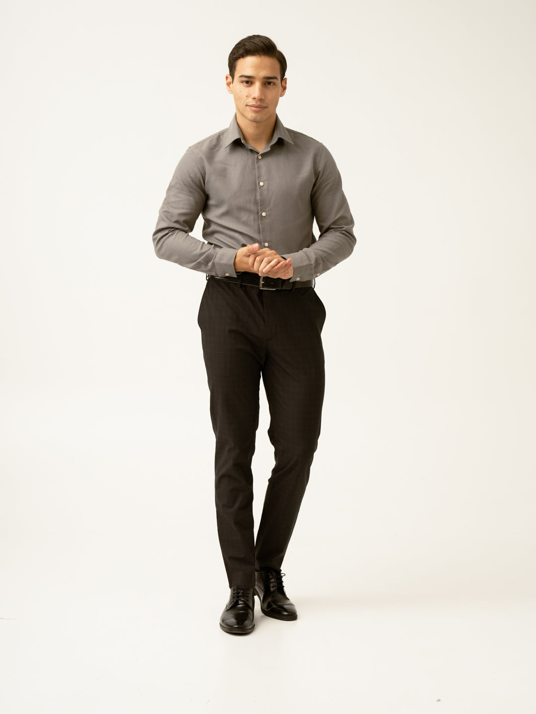 Submarine Black Checks Formal Pants