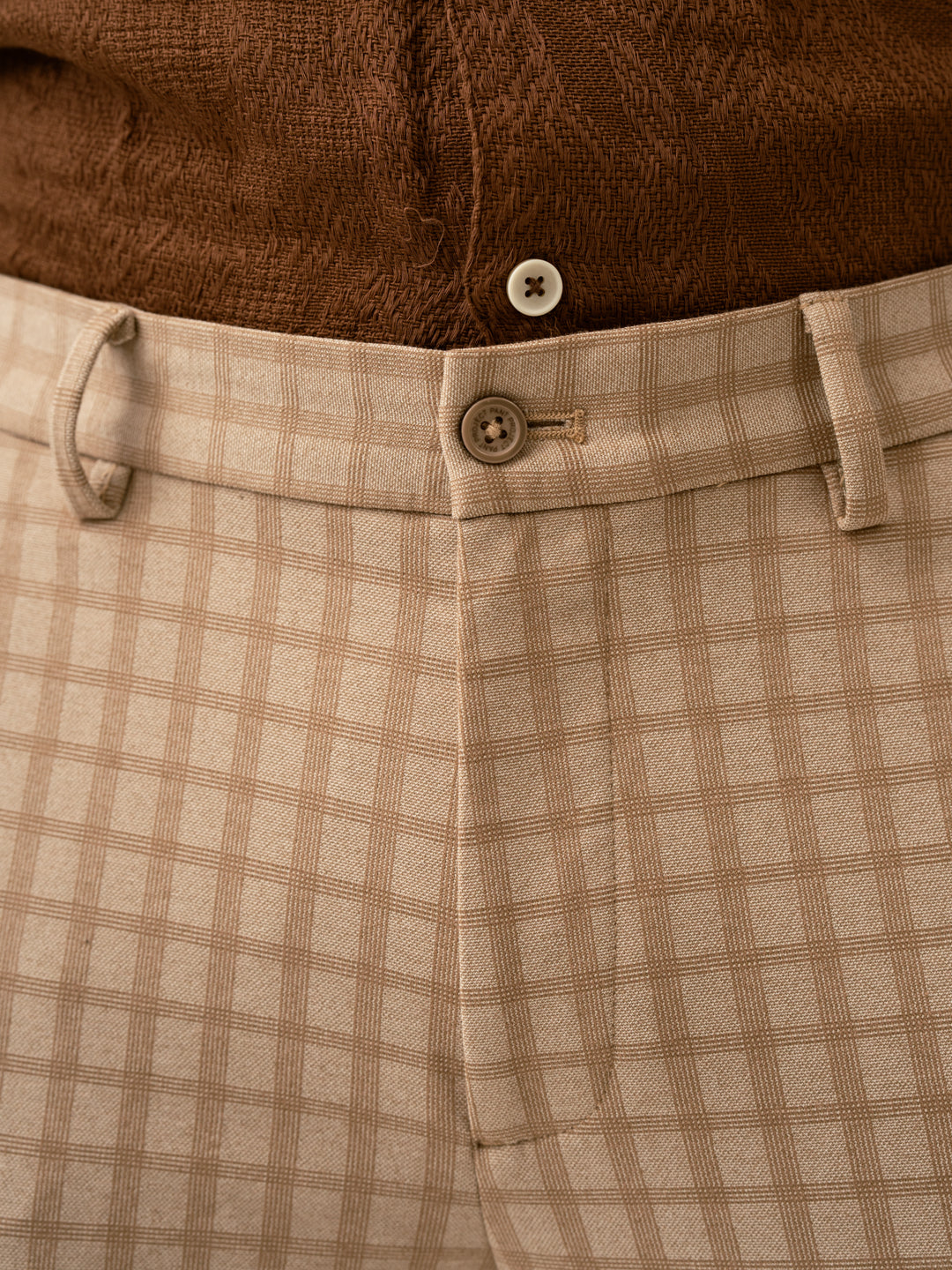 Fox Khaki Window Checks Power-Stretch Pants