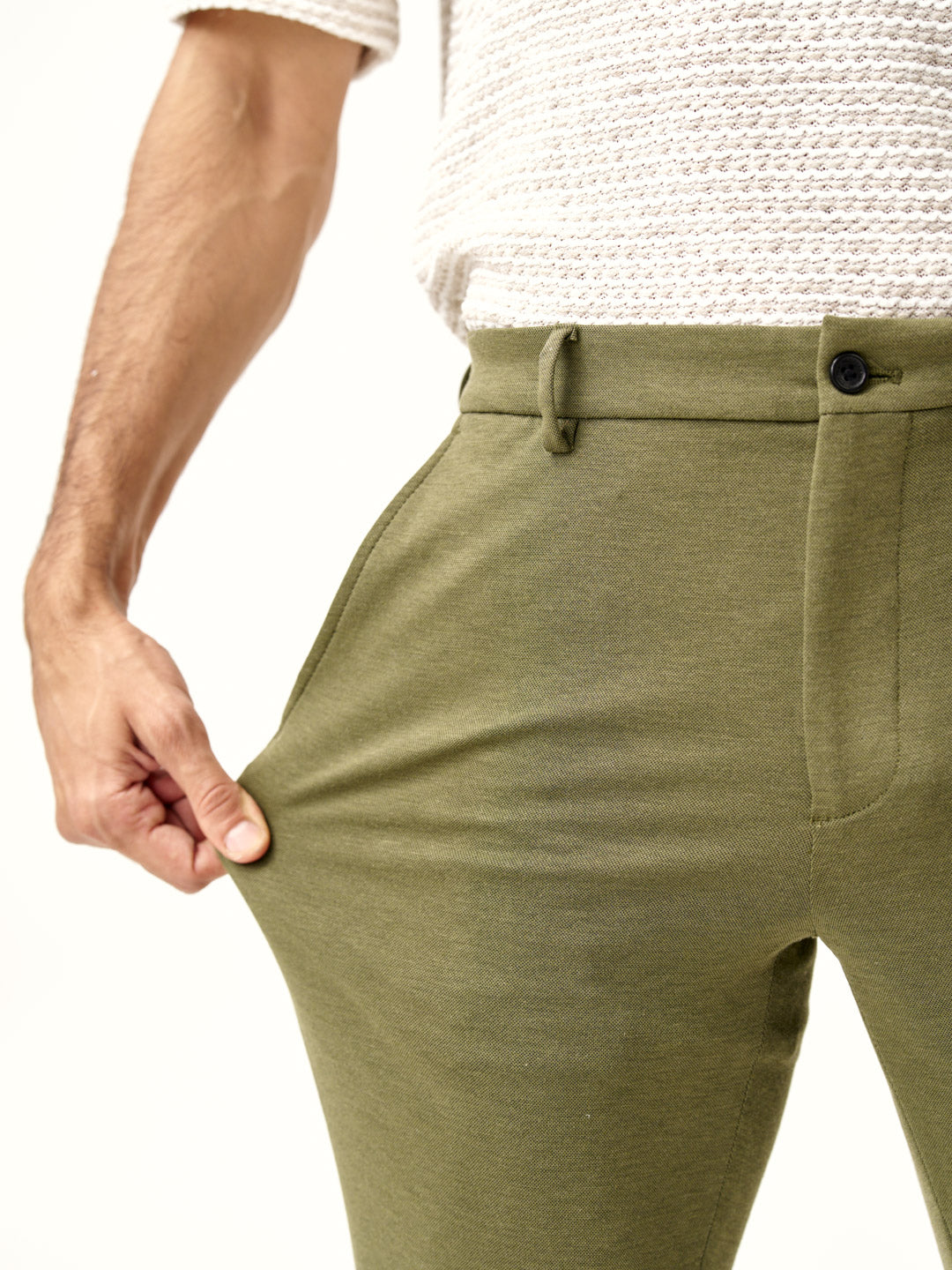 Military Green Plus Size Power-Stretch Pants