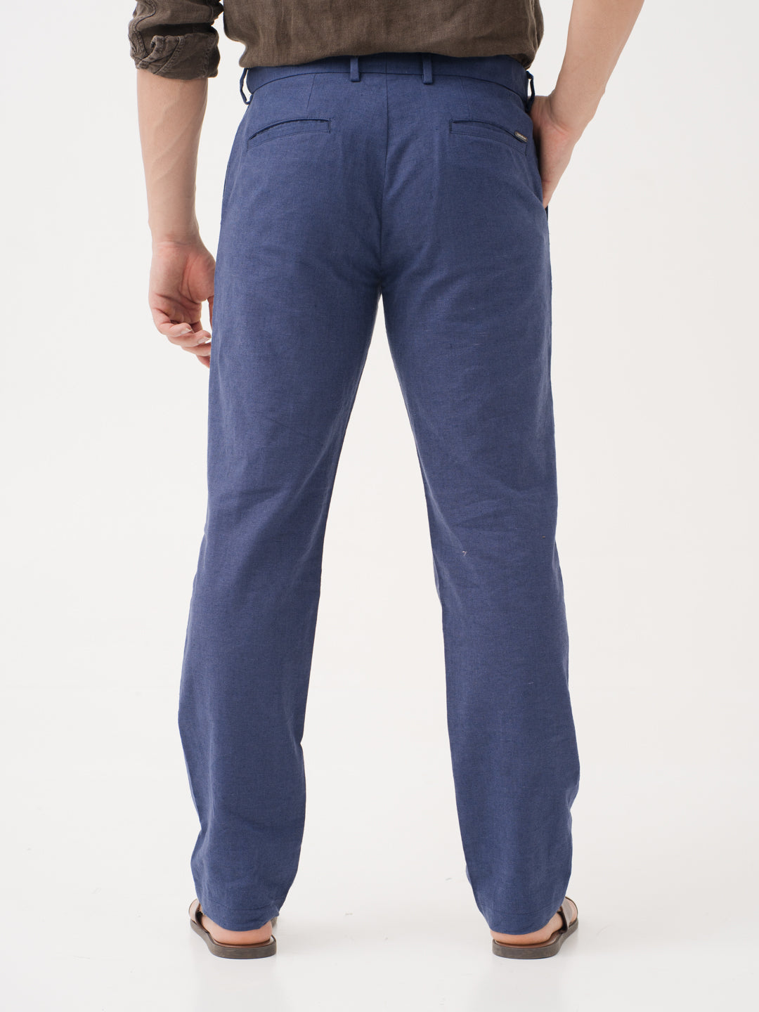 Havenloop Navy Linen Sorona Pants