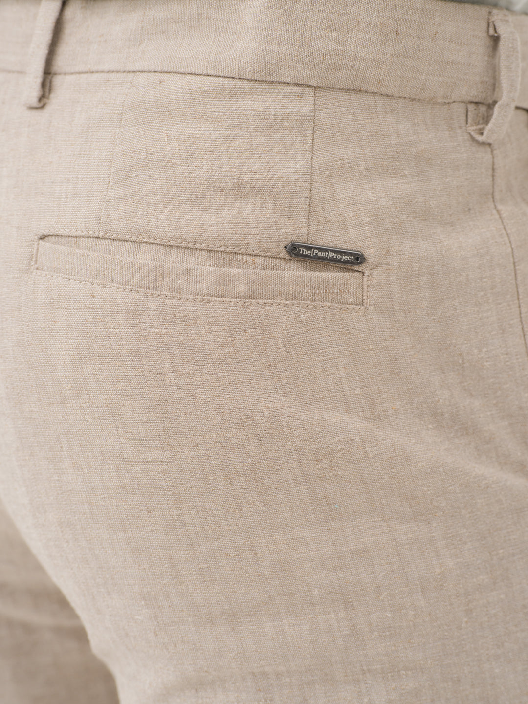 Leaflight Beige Linen Sorona Pants