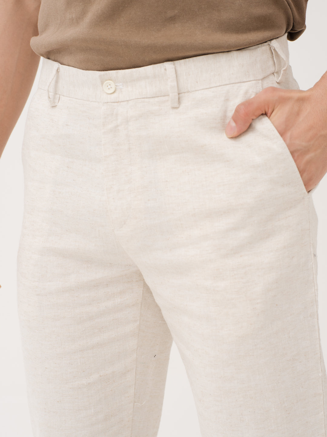 Reflora Cream Linen Sorona Pants