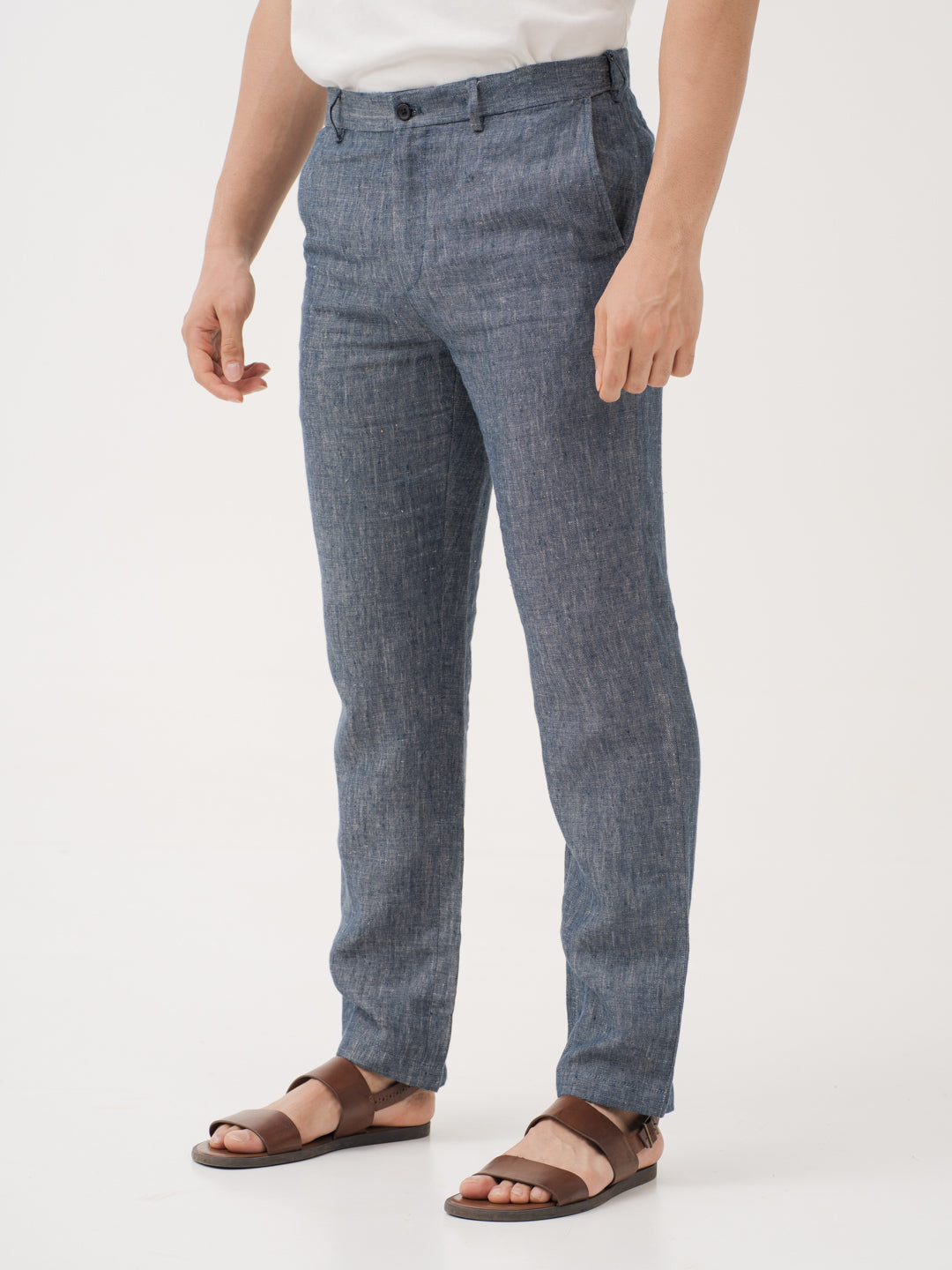 Thryv Indigo 100% Linen Pants