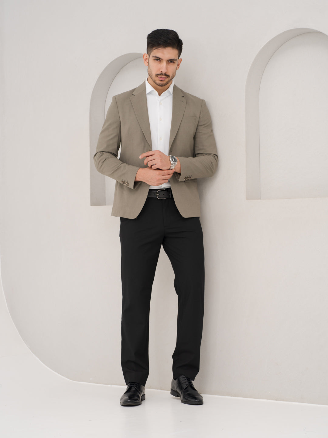 Everyday Black Relaxed Fit Stretch Formal Pants