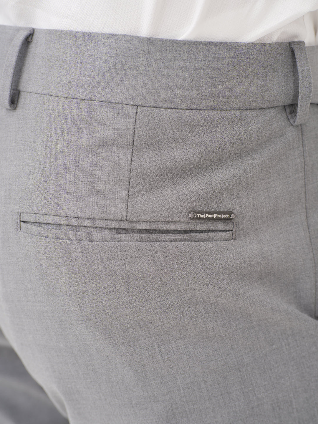 Effortless Grey Relaxed Fit Stretch Formal Pants