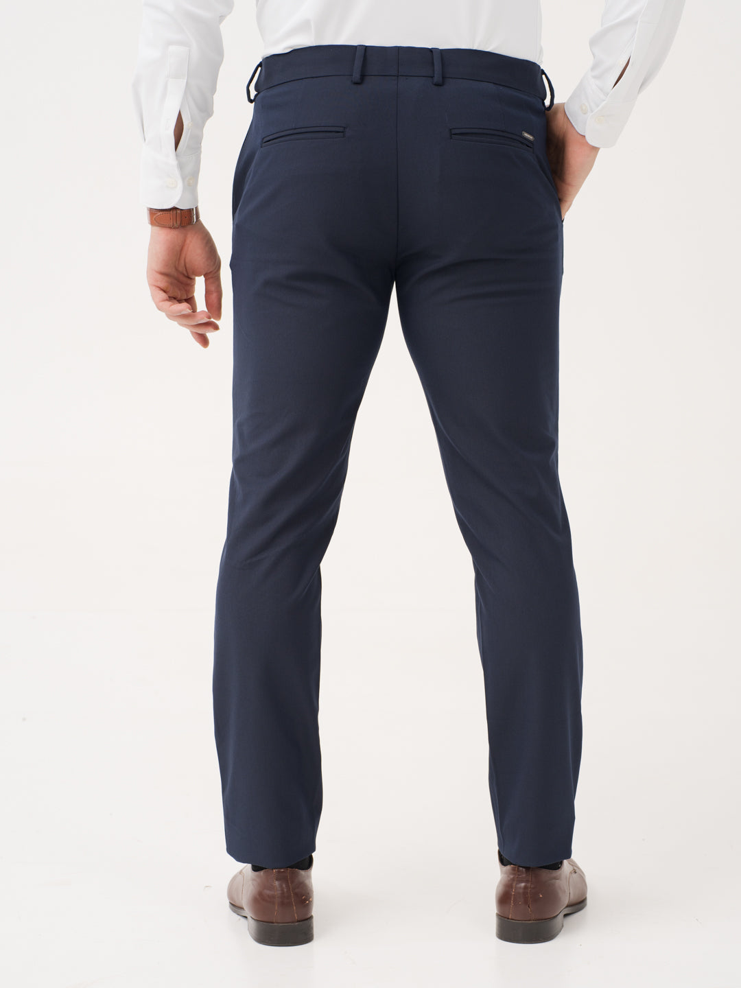 Cyber Navy Twill Luxury Stretch Pants