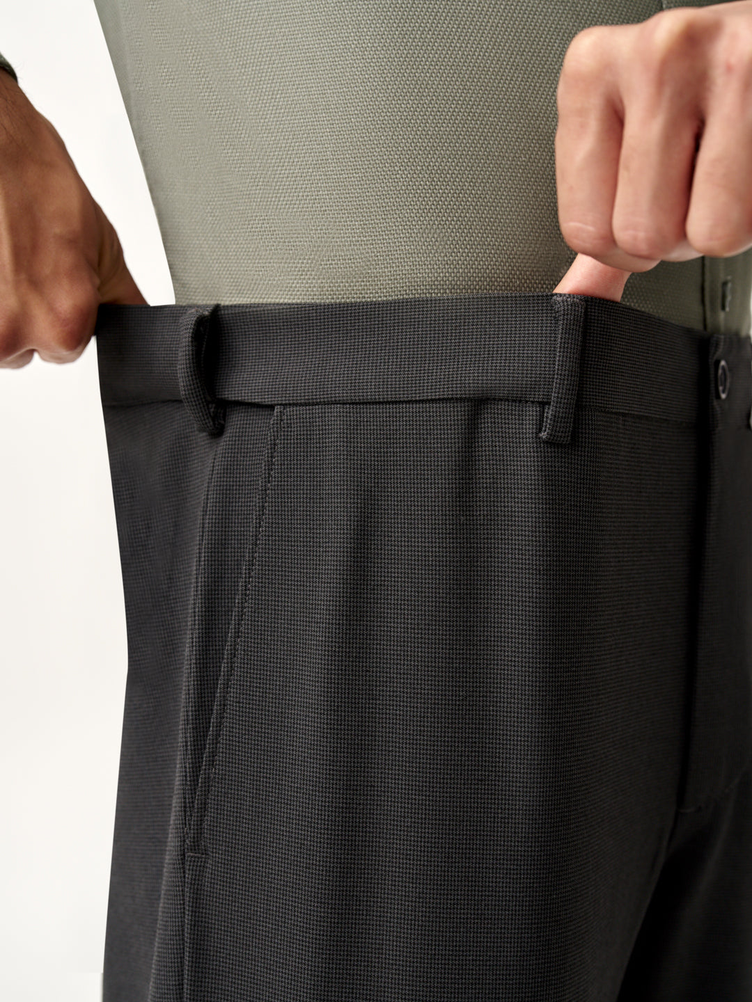 Slate Grey Houndstooth Pants
