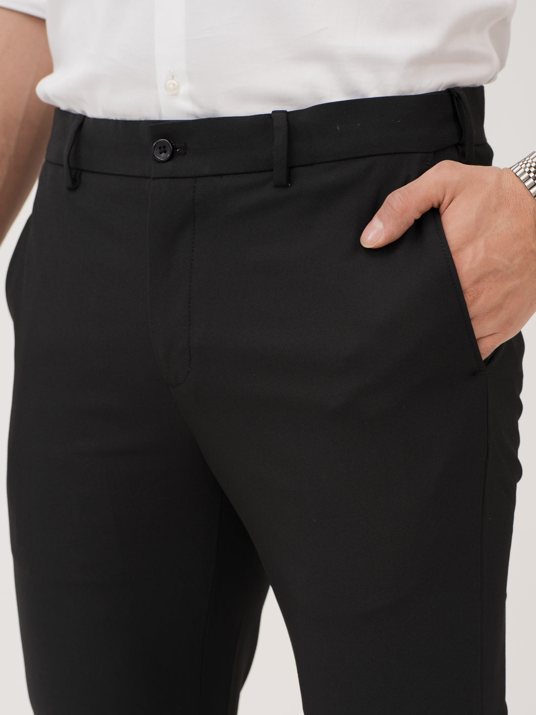 Inferno Black Twill Luxury Stretch Pants