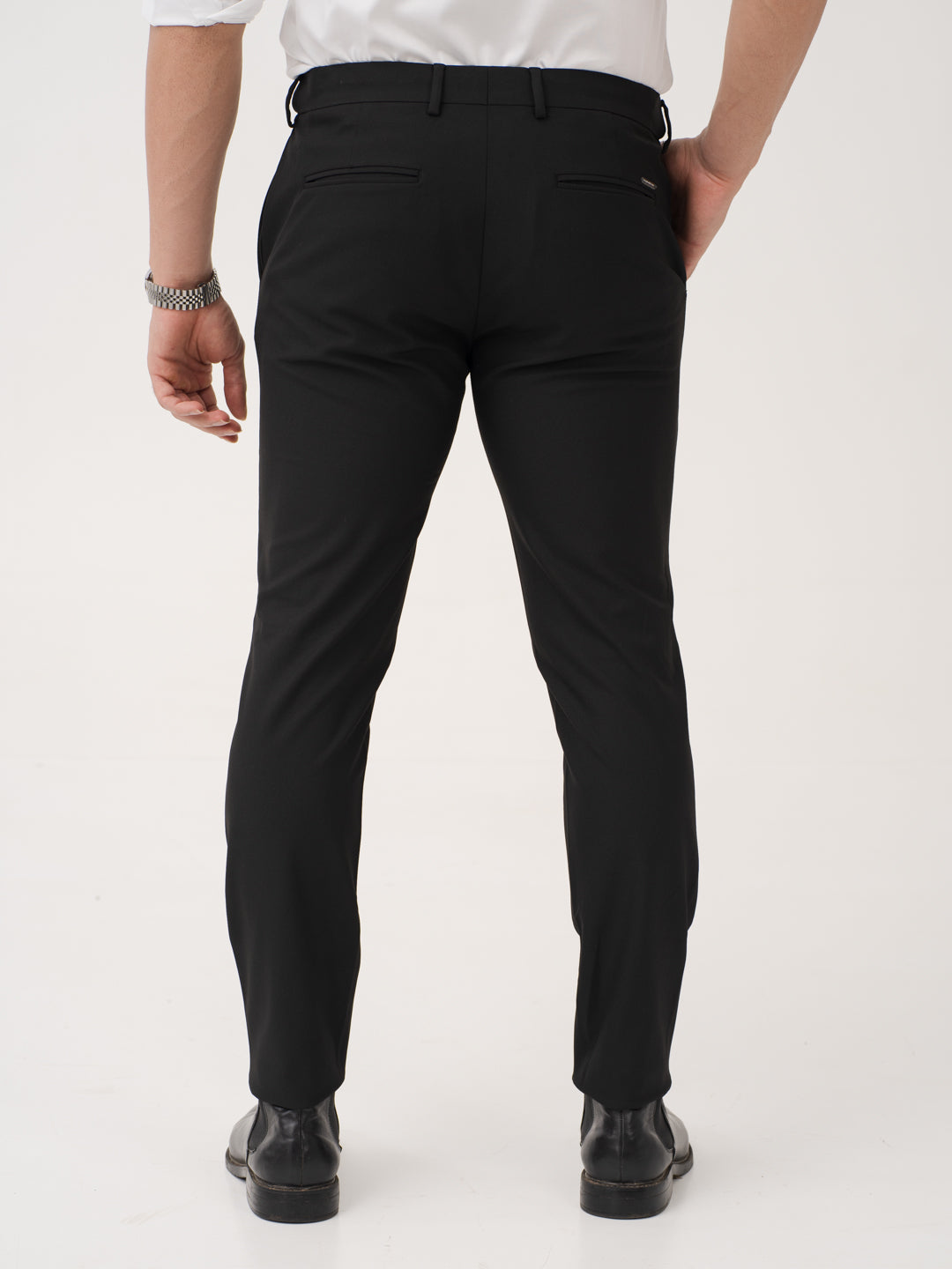 Inferno Black Twill Luxury Stretch Pants