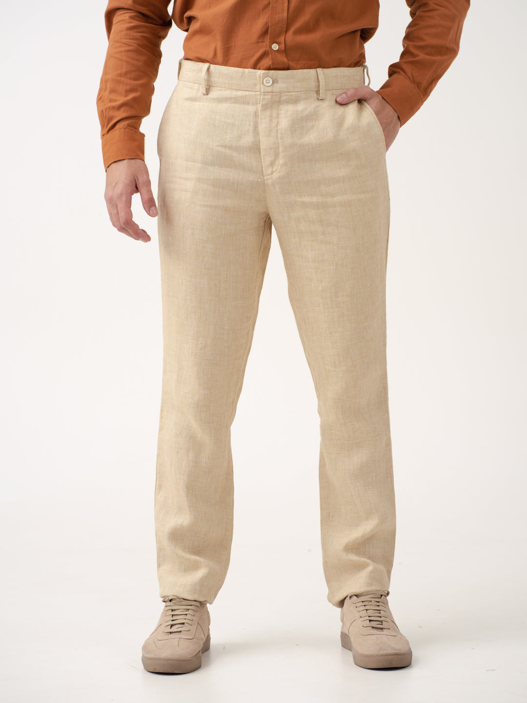 Salted Caramel 100% Linen Pants