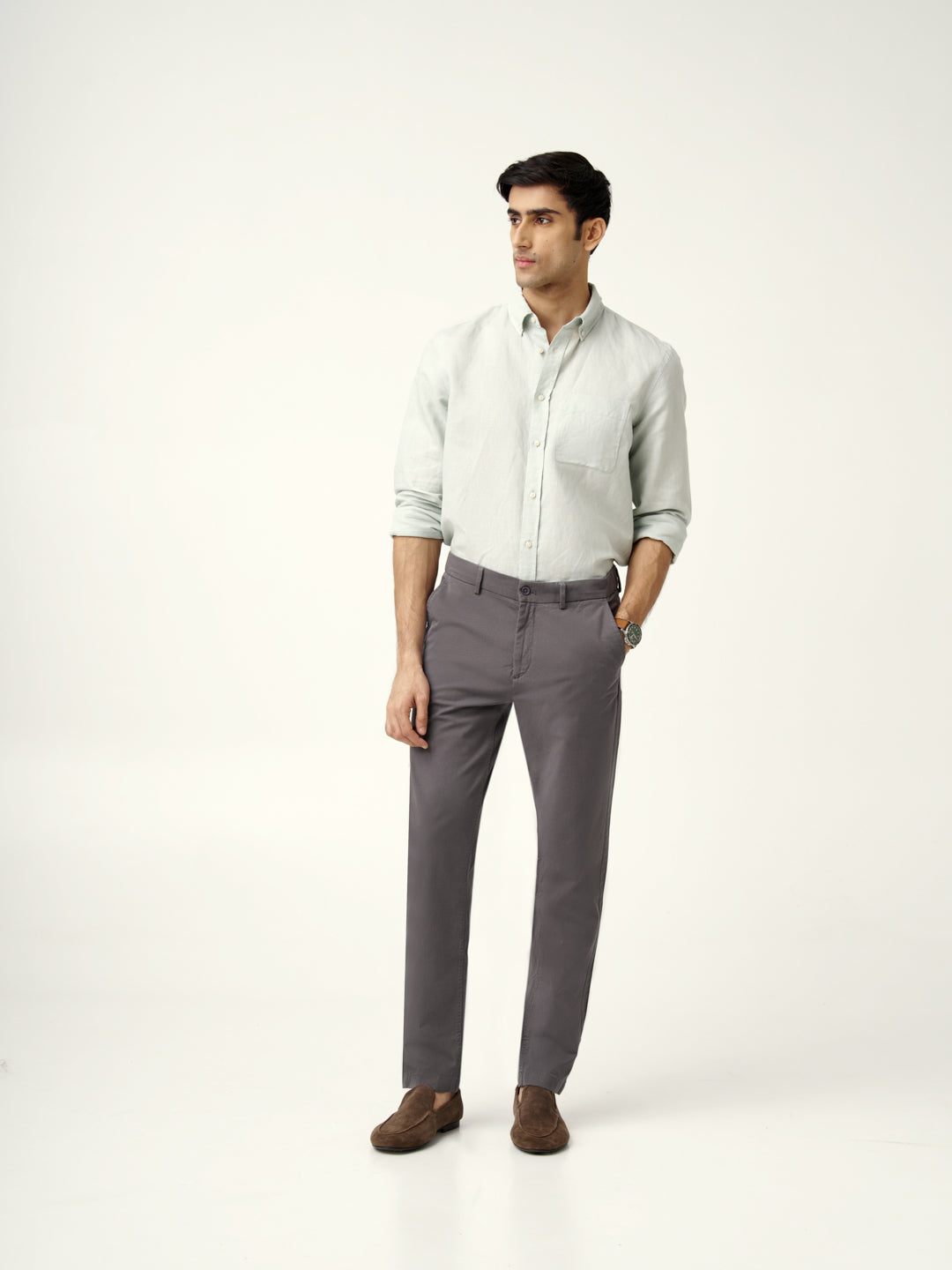 Spanish Grey Stretch Chinos