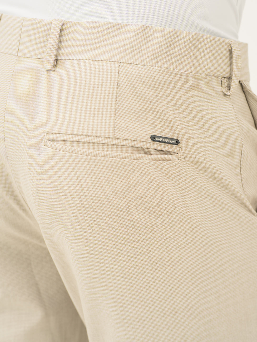 Stone Khaki Houndstooth Pants