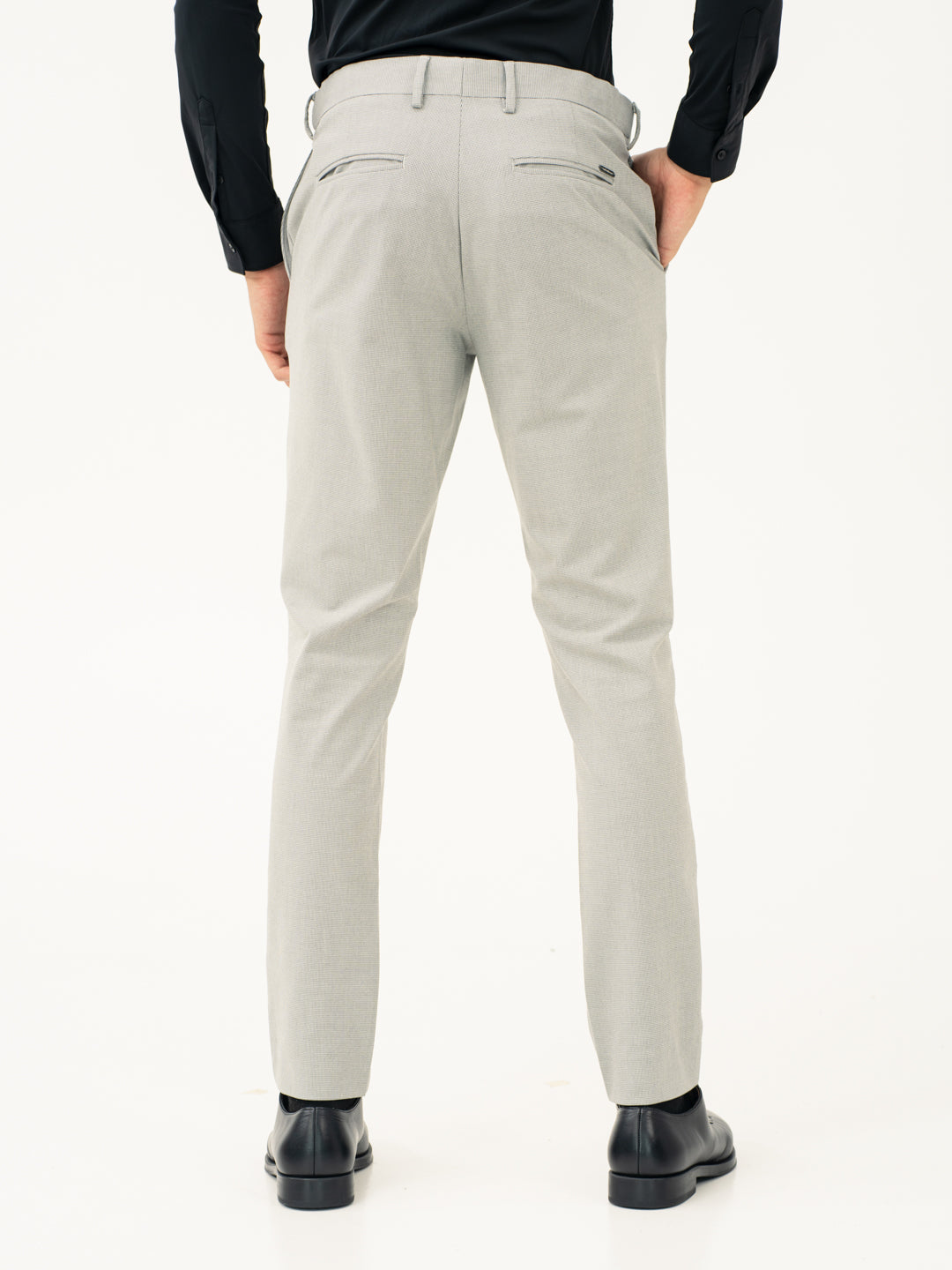 French Grey Houndstooth Pants