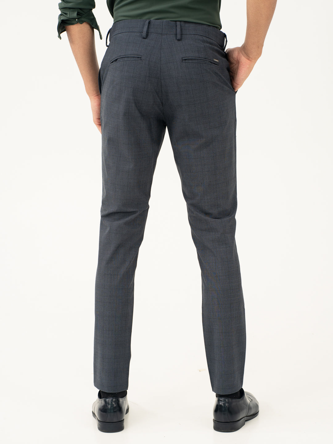 Lava Grey Checks Formal Pants