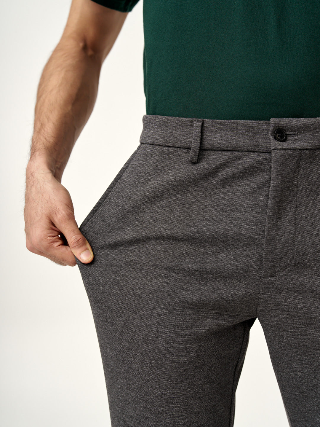 Charcoal Plus Size Power-Stretch Pants