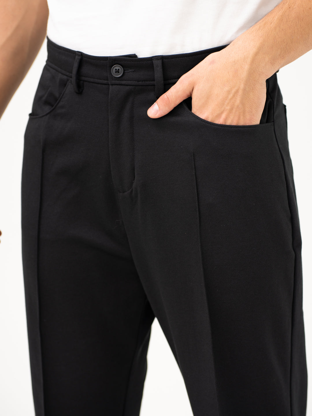 Gothic Black Relaxed Fit Korean Pintuck Pants