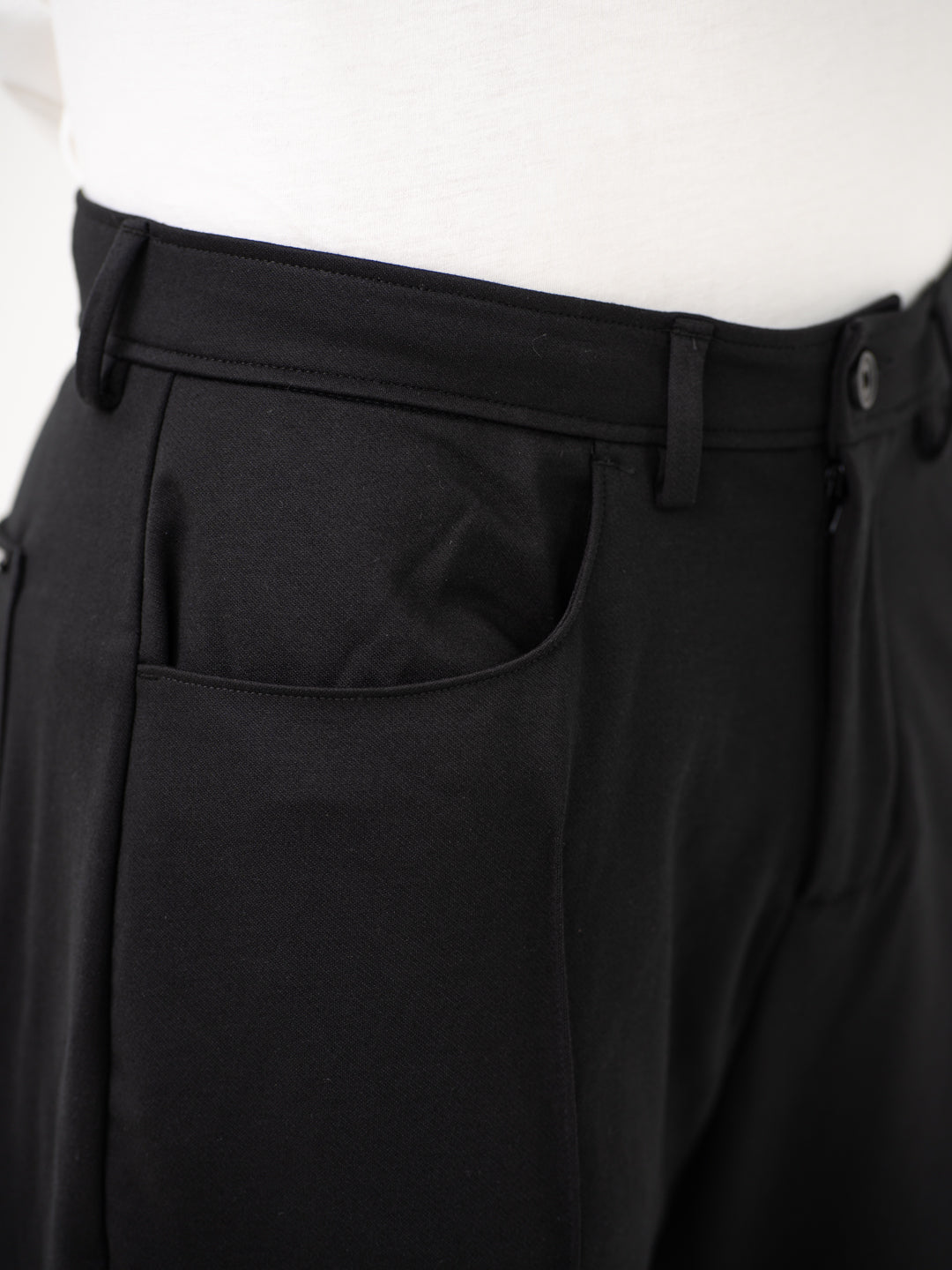 Gothic Black Relaxed Fit Korean Pintuck Pants