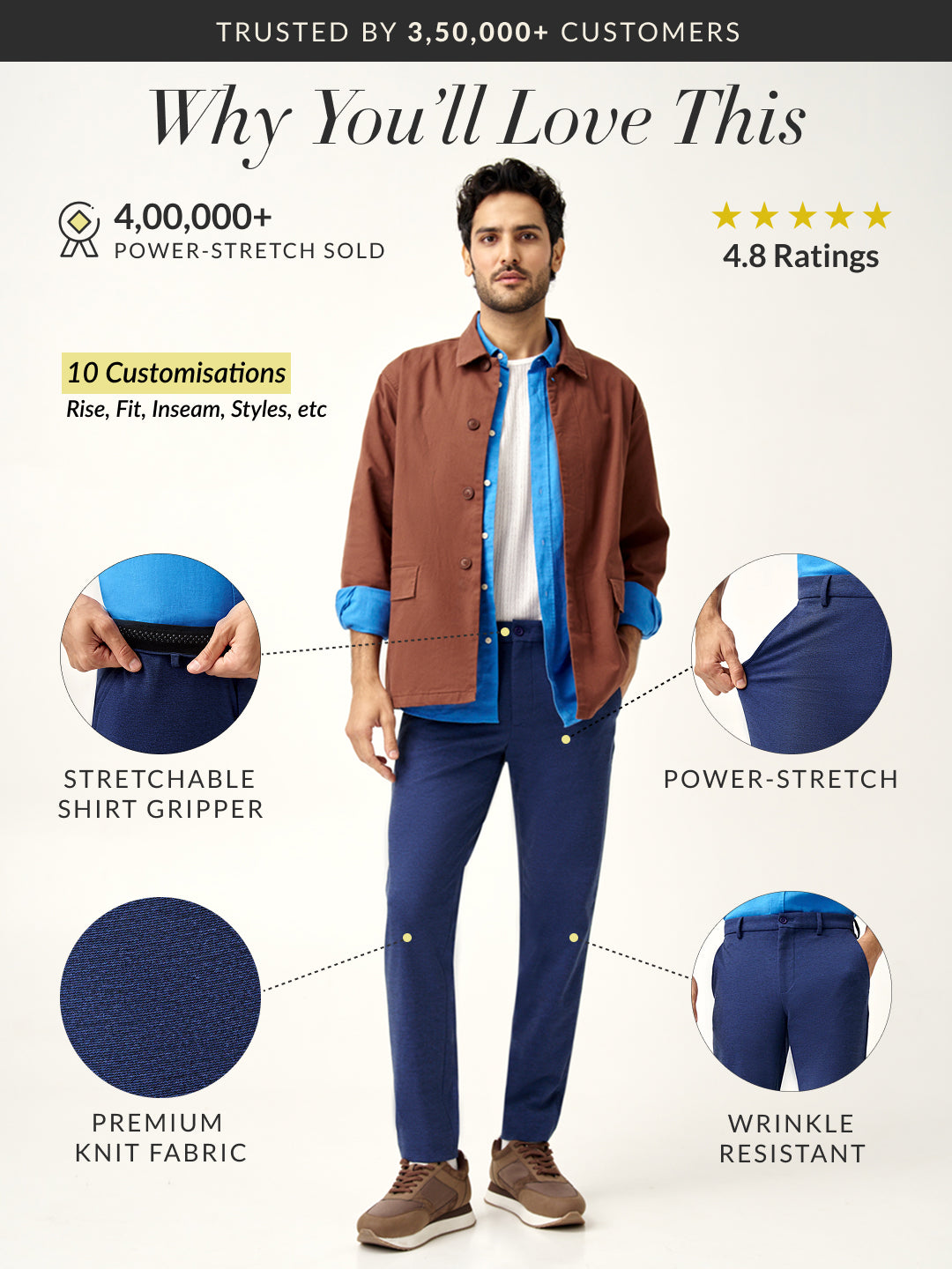 Insignia Blue Power-Stretch Pants