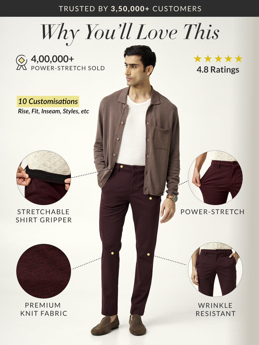 Plum Wine Power-Stretch Pants