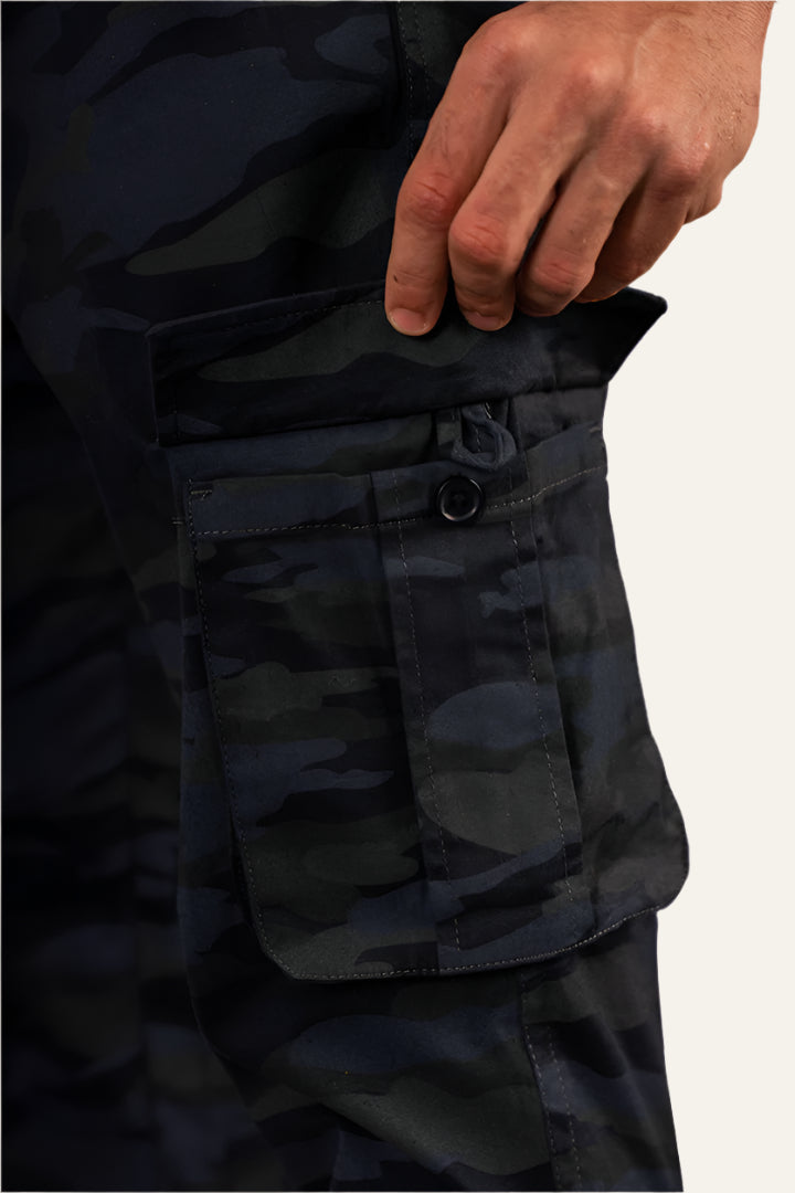 Stretch Navy Camo Cargo Pants
