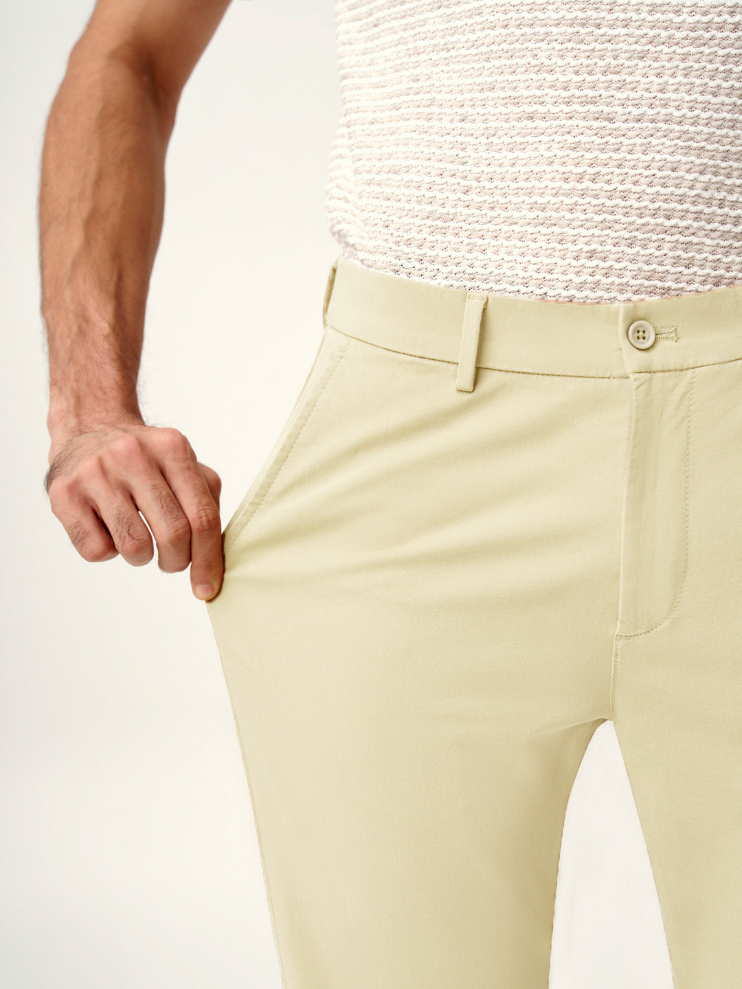 Opal Ecru Stretch Chinos