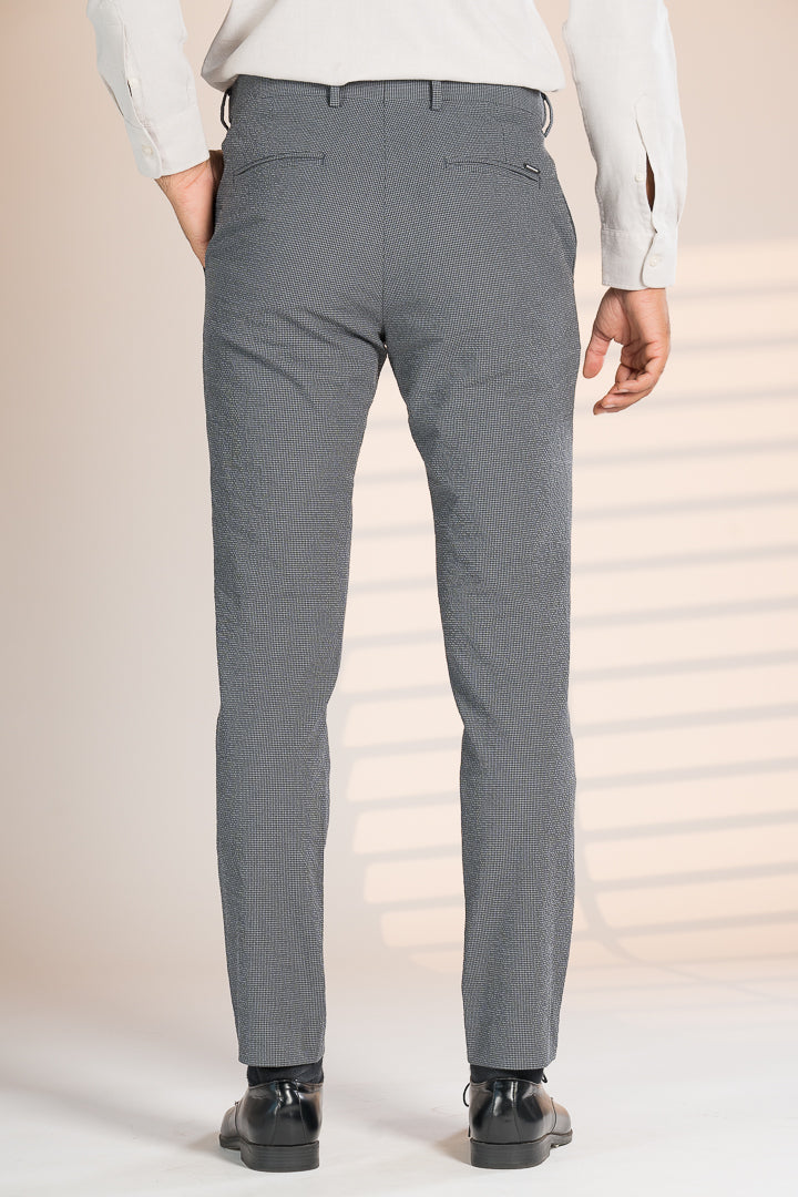 Moon Grey Checks Seersucker Pants
