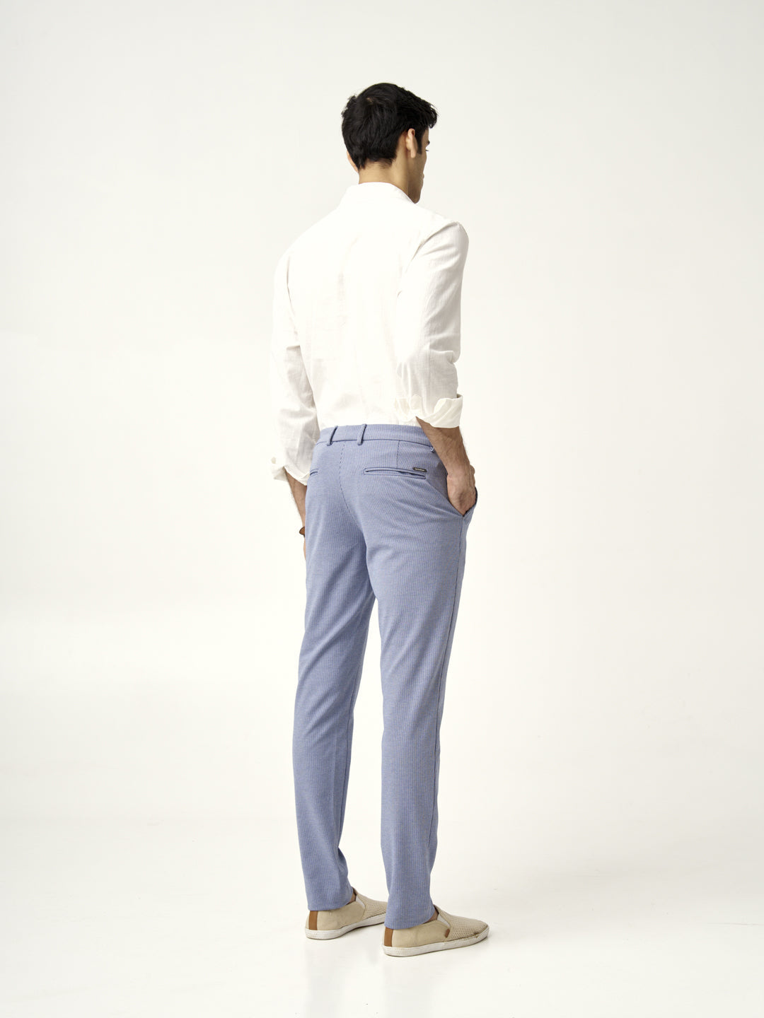 Scottish Blue Houndstooth Power-Stretch Pants