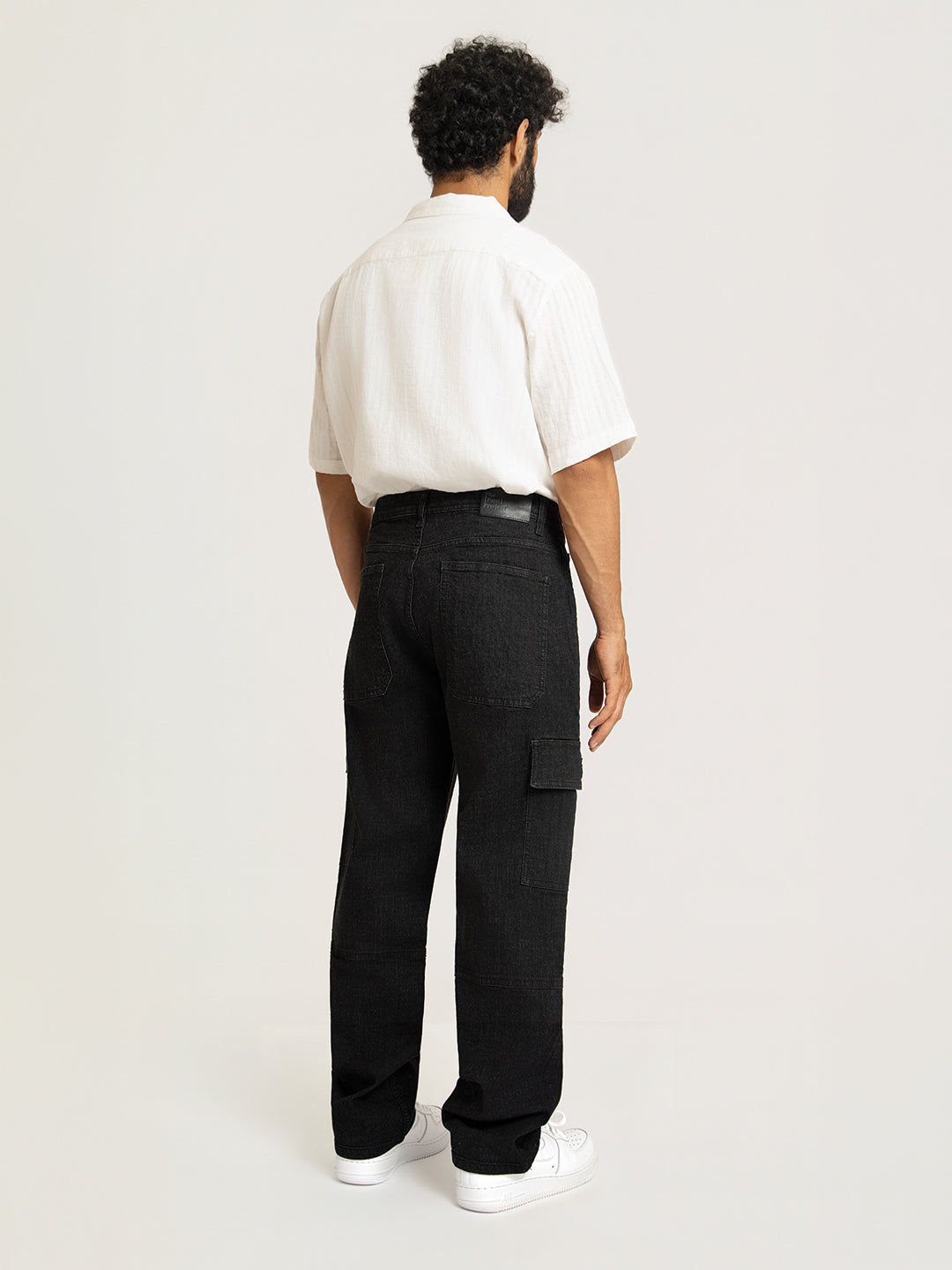 Ridge Black Relaxed Fit Denim Cargos