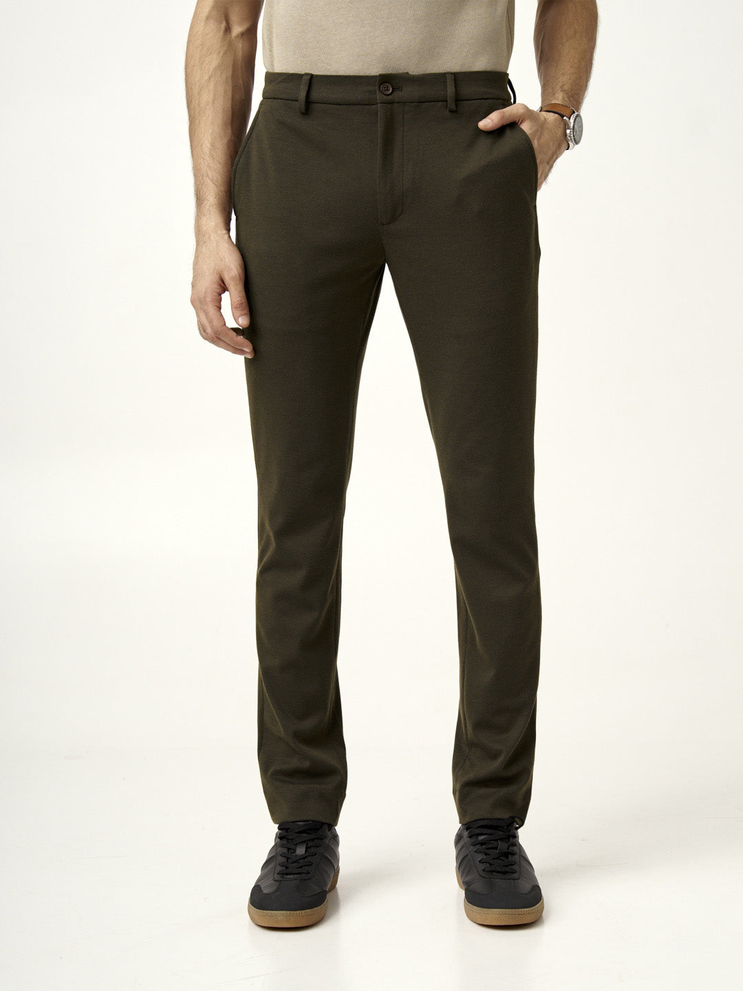 Tetsu Brown Power-Stretch Pants