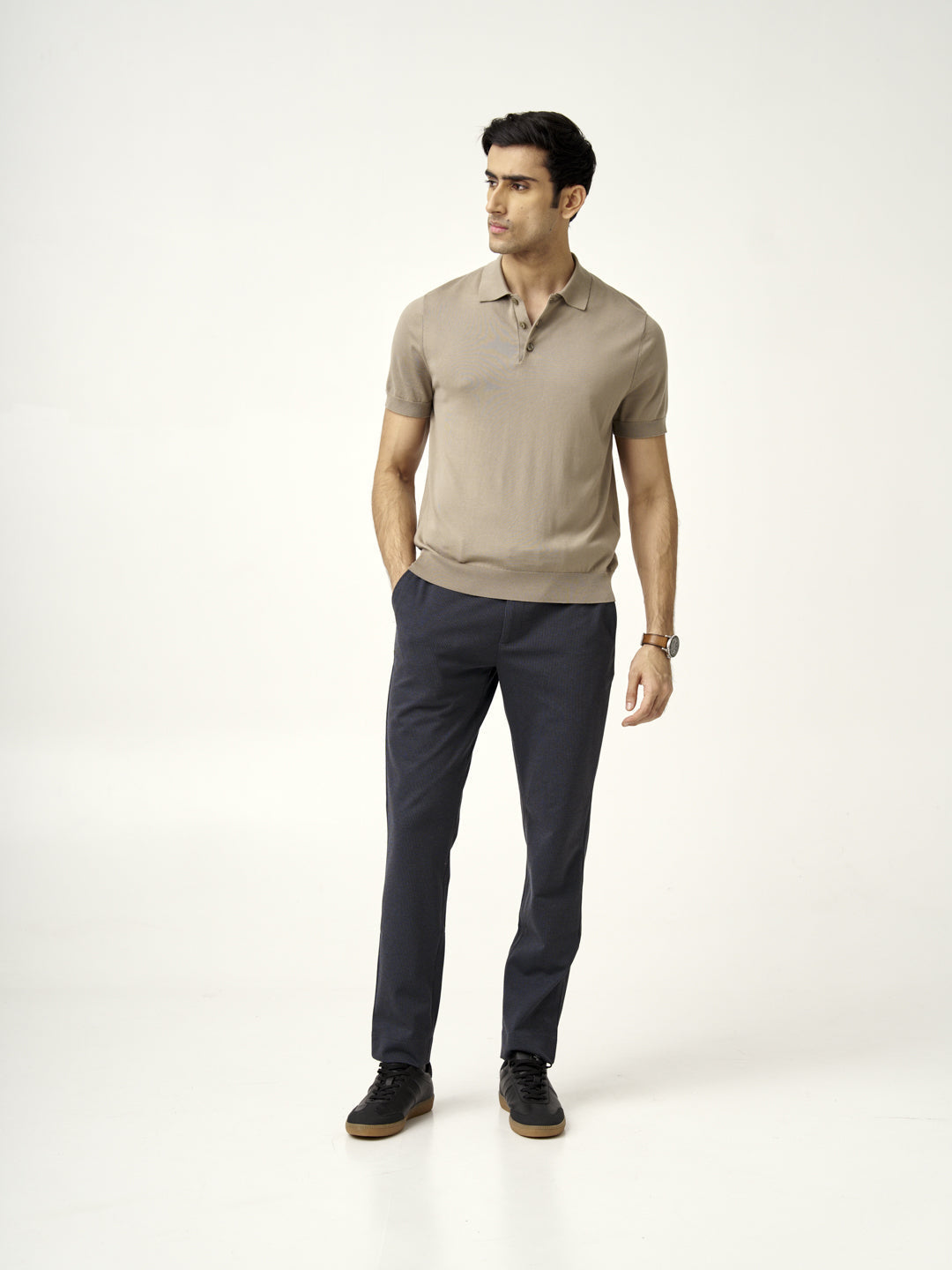 Storm Grey Houndstooth Power-Stretch Pants