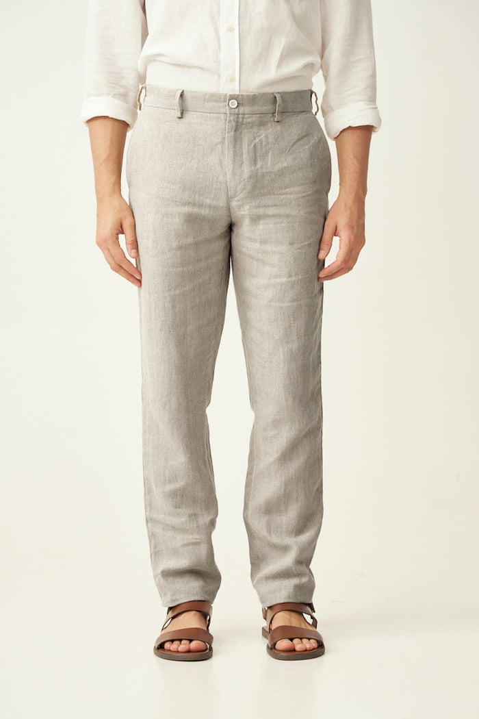 Nurell Beige 100% Linen Pants