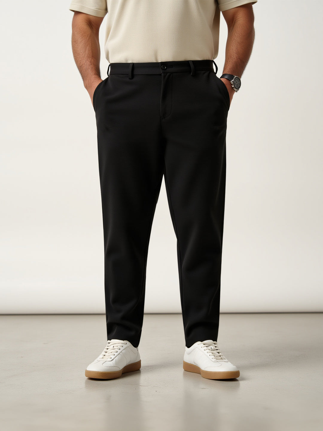 Bangalore Black Plus Size Power-Stretch Pants
