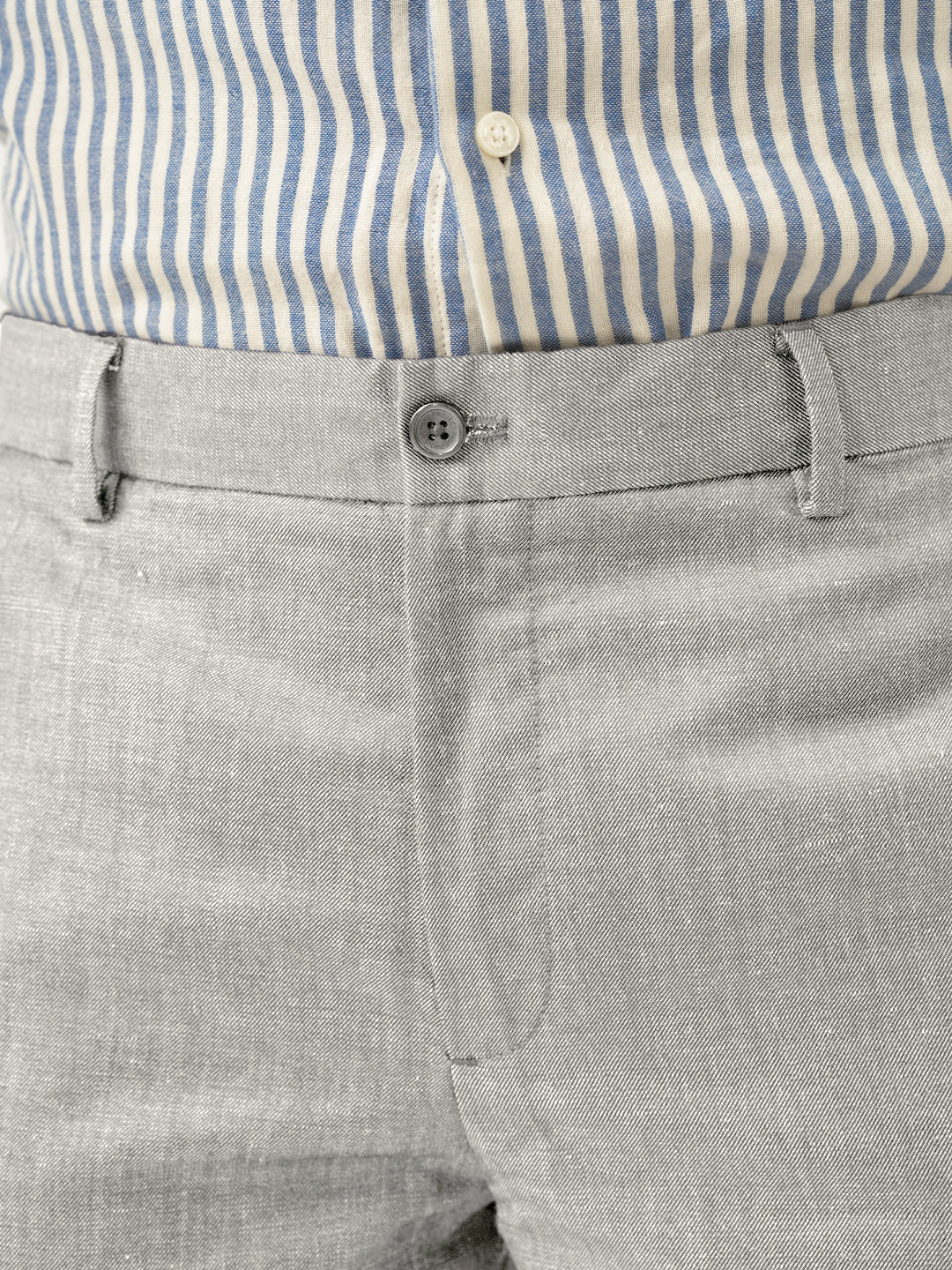 Caligo Grey Melange Stretch Formal Pants