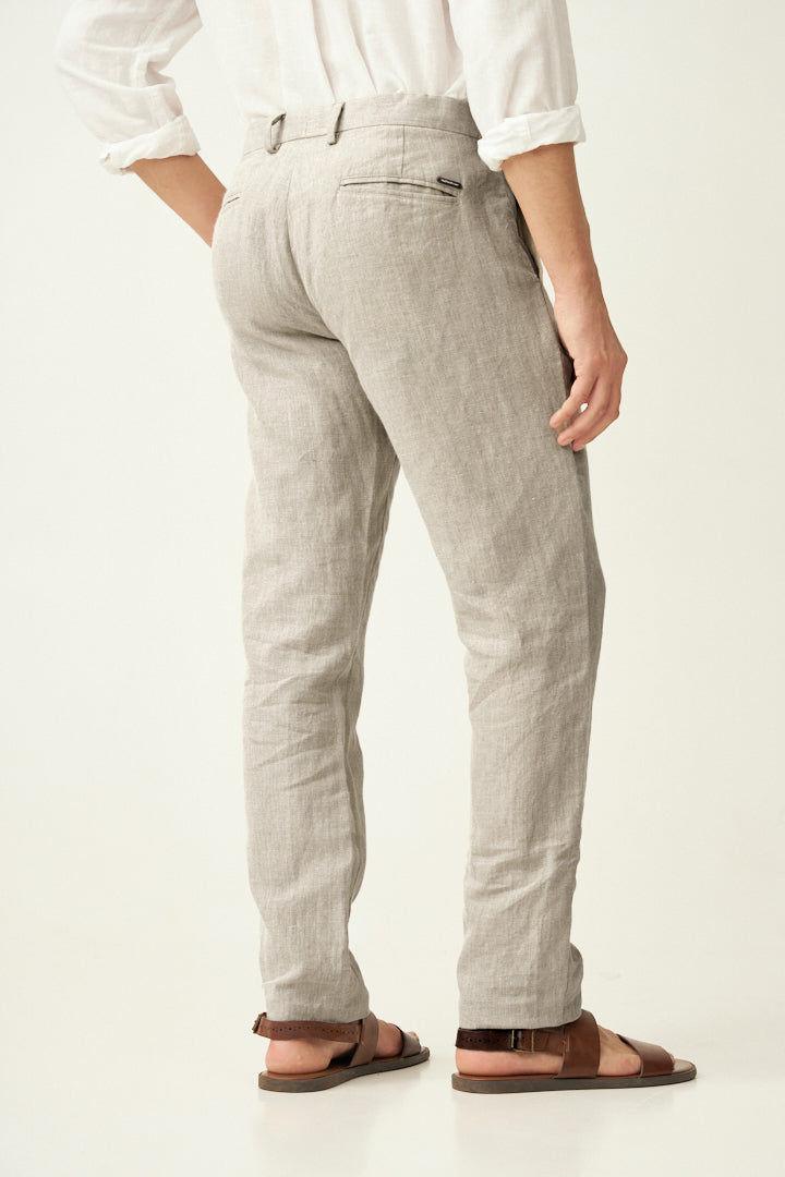 Nurell Beige 100% Linen Pants