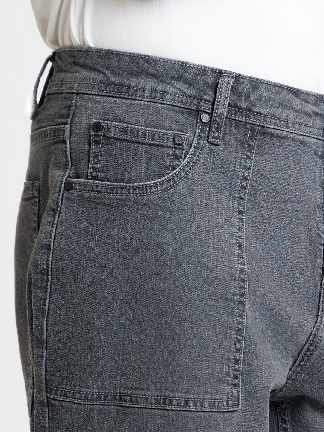 Trail Grey Relaxed Fit Denim Cargos
