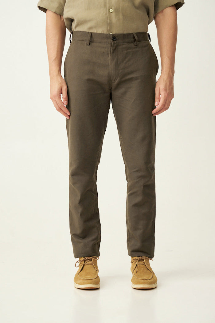 Porto Brown Linen Pants