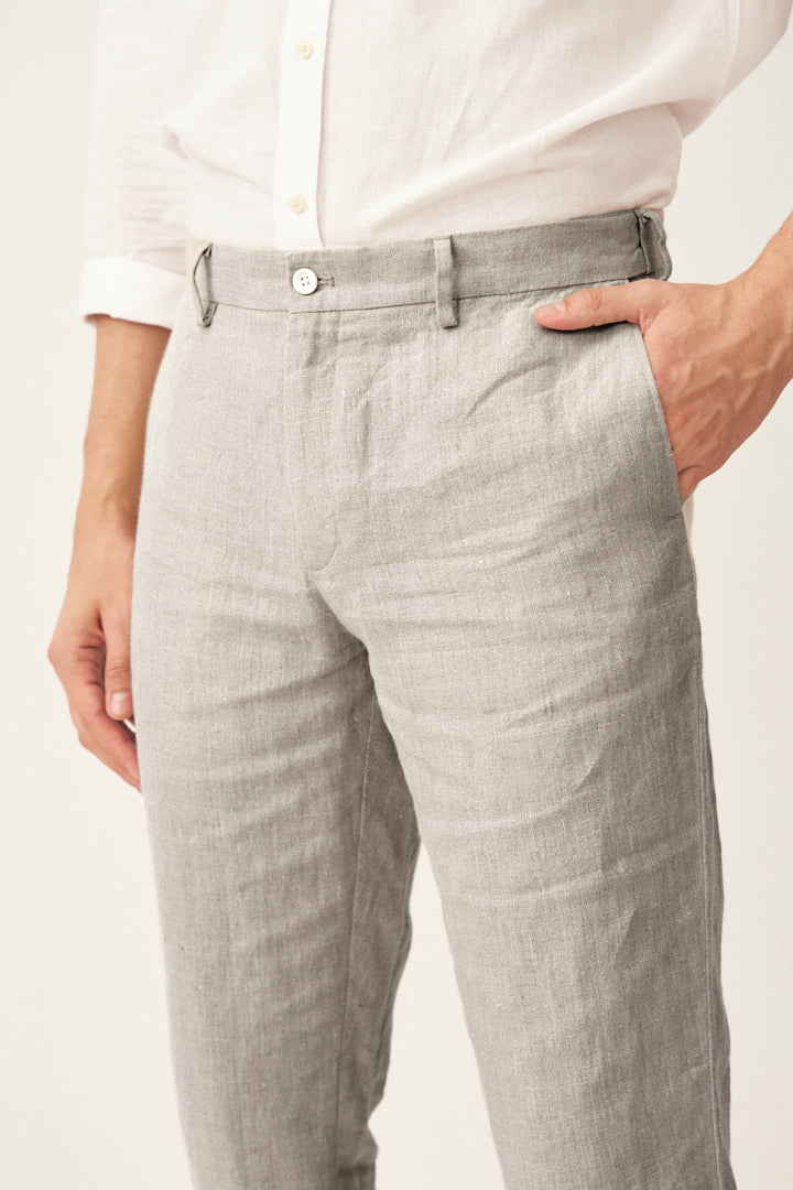 Nurell Beige 100% Linen Pants