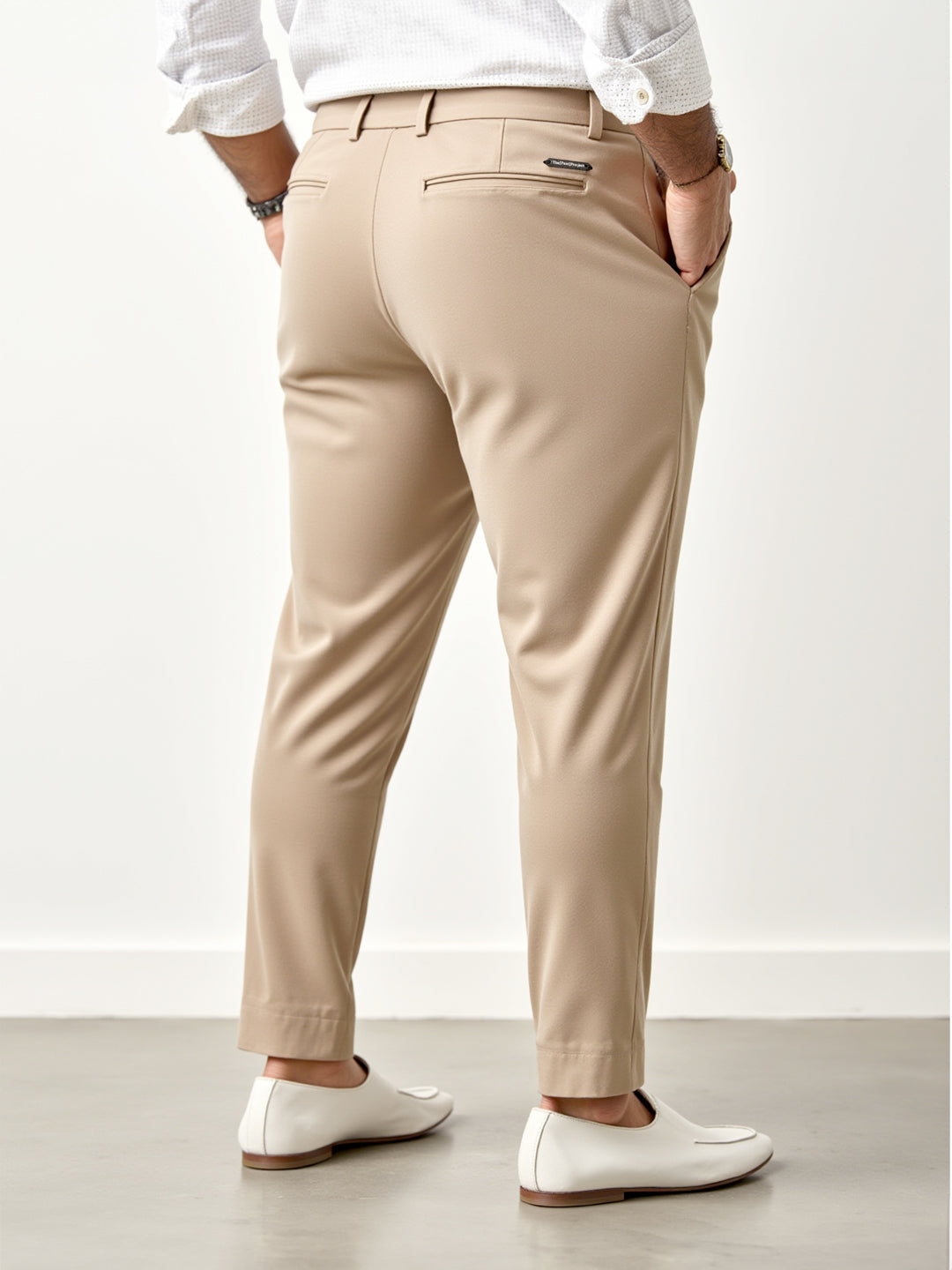 Peanut Brown Plus Size Power-Stretch Pants