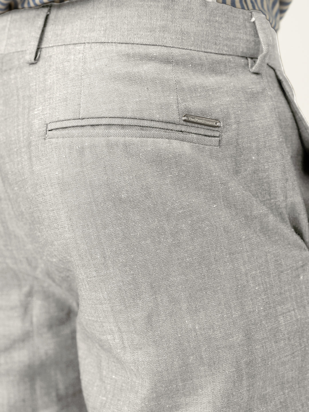 Caligo Grey Melange Stretch Formal Pants