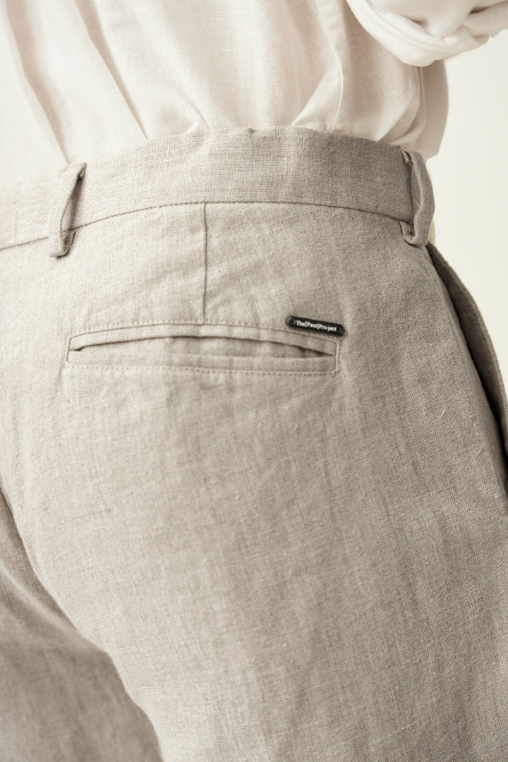 Nurell Beige 100% Linen Pants