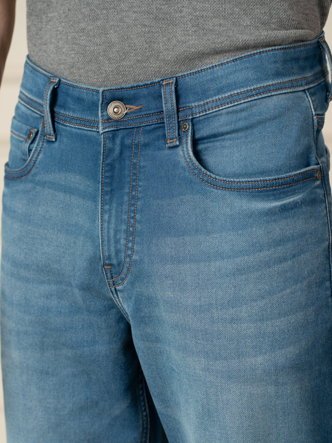 Walking Blue Tinted Relaxed Fit Jeans