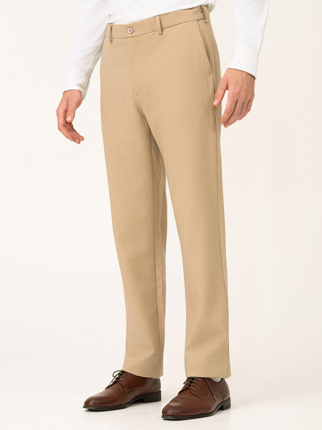 Leadership Khaki Pro.Stretch Formal Trousers