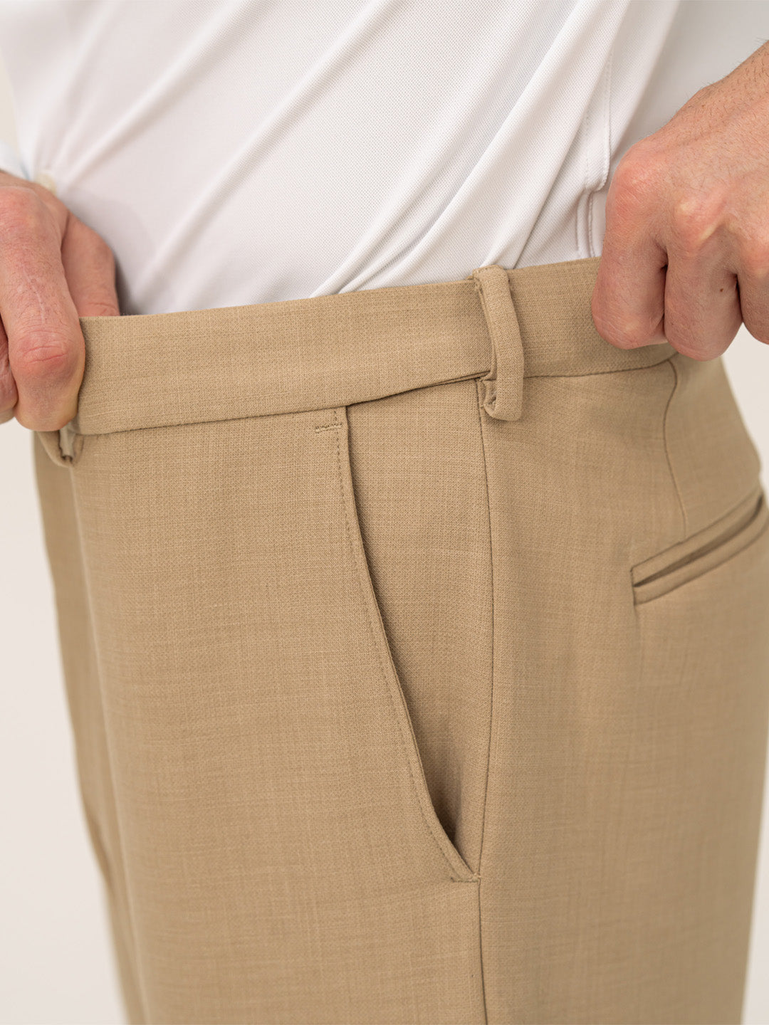 Leadership Khaki Pro.Stretch Formal Trousers