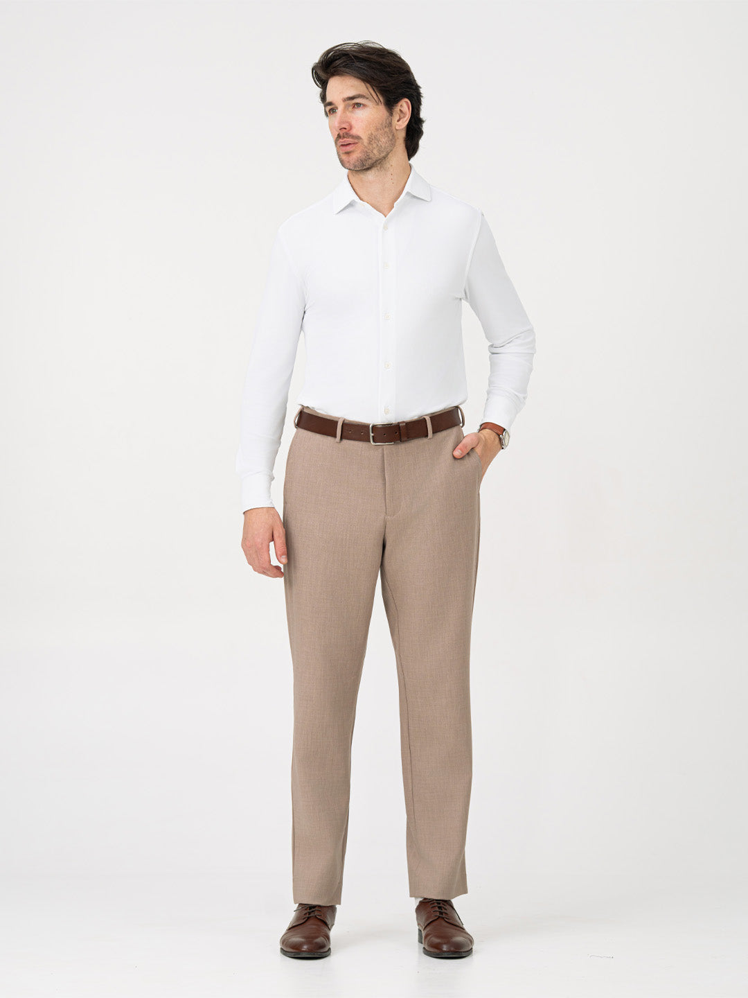 Advisor Brown Pro.Stretch Formal Trousers